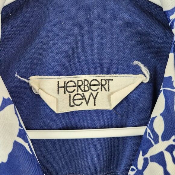 Vintage Women's Herbert Levy Blue Open Blazer Size L - Picture 5 of 7